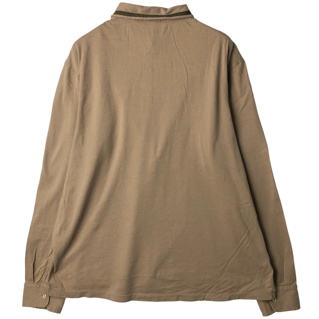 Ralph Lauren POLO RALPH LAUREN Long Sleeve Polo Shirt Men's XL cotton Beige type Vintage Second Hand