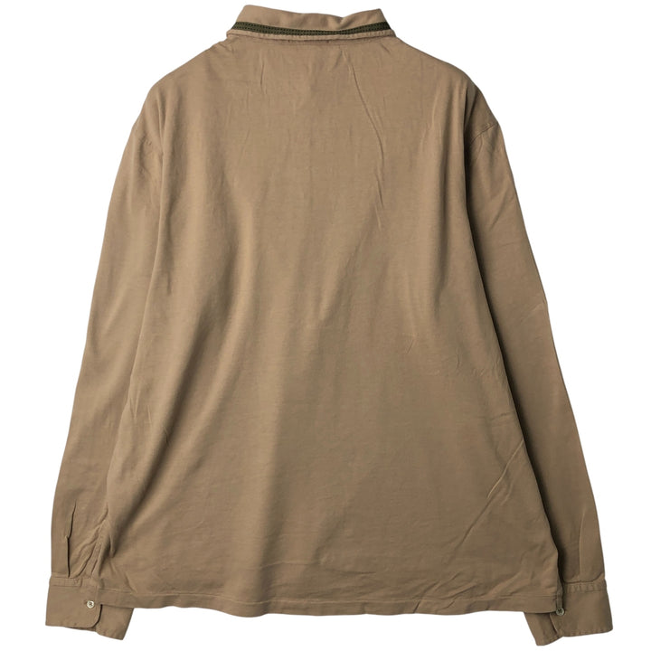 Ralph Lauren POLO RALPH LAUREN Long Sleeve Polo Shirt Men's XL cotton Beige type Vintage Second Hand