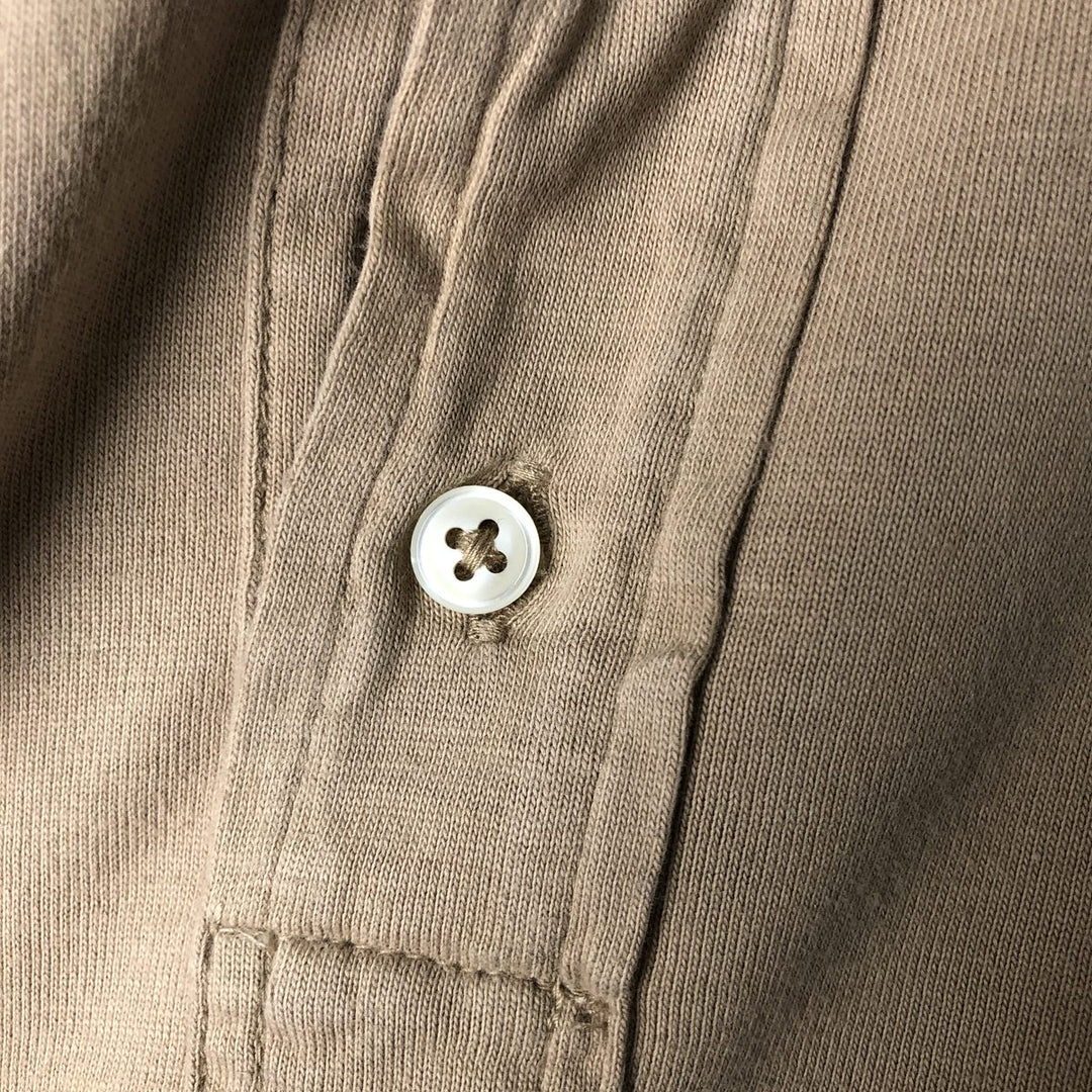 Ralph Lauren POLO RALPH LAUREN Long Sleeve Polo Shirt Men's XL cotton Beige type Vintage Second Hand