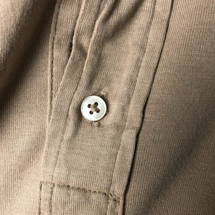 Ralph Lauren POLO RALPH LAUREN Long Sleeve Polo Shirt Men's XL cotton Beige type Vintage Second Hand