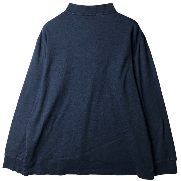 Ralph Lauren POLO RALPH LAUREN Long Sleeve Polo Shirt Men's XL cotton Navy blue Vintage Second Hand