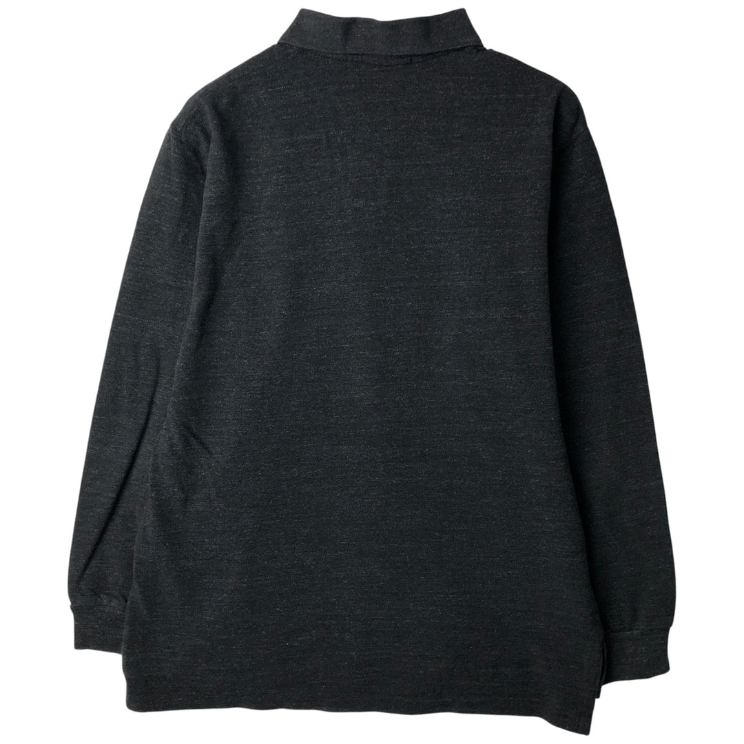 Ralph Lauren POLO RALPH LAUREN long-sleeved polo shirt, men's size L cotton gray type Vintage Second Hand