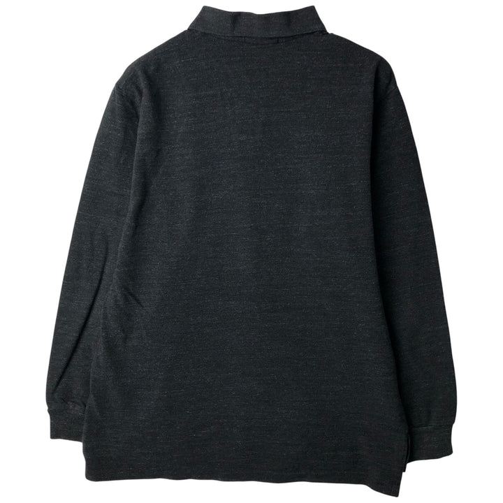 Ralph Lauren POLO RALPH LAUREN long-sleeved polo shirt, men's size L cotton gray type Vintage Second Hand