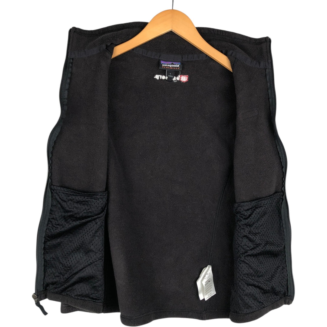 Patagonia STY23015SP19 Fleece Vest, Men's Size L polyester black type Vintage Second Hand