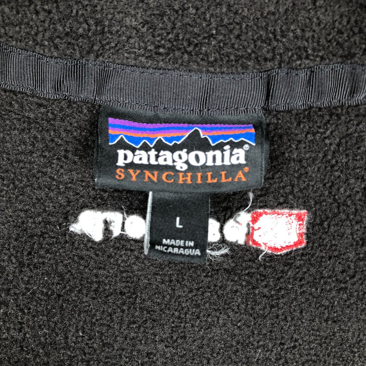 Patagonia STY23015SP19 Fleece Vest, Men's Size L polyester black type Vintage Second Hand