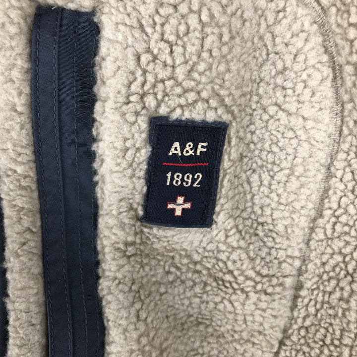 Abercrombie and Fitch fleece vest, men's size L (approx.) acrylic Beige type Vintage Second Hand