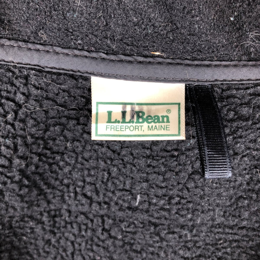 LLBean fleece vest, men's size L unclear black type Vintage Second Hand