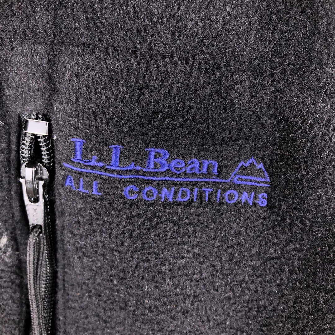 LLBean fleece vest, men's size L unclear black type Vintage Second Hand