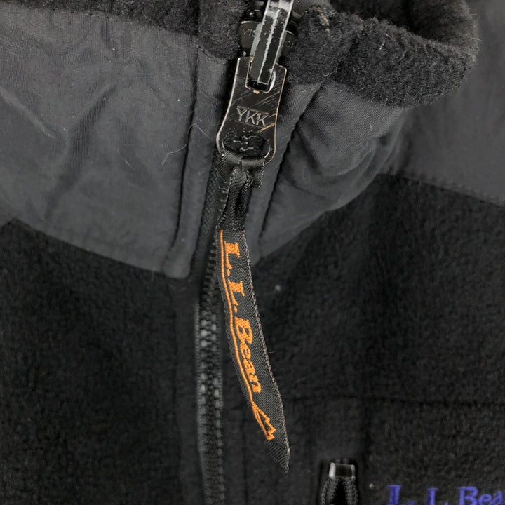 LLBean fleece vest, men's size L unclear black type Vintage Second Hand