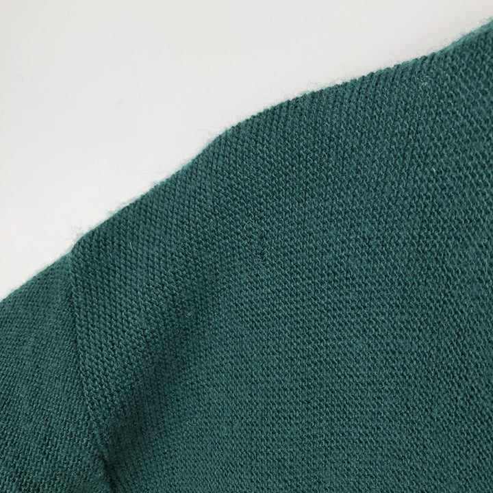 90'S Arrow Tournament Acrylic Knit Cardigan, Made in USA, Men's Size XL, Vintage acrylic green type Vintage Second Hand