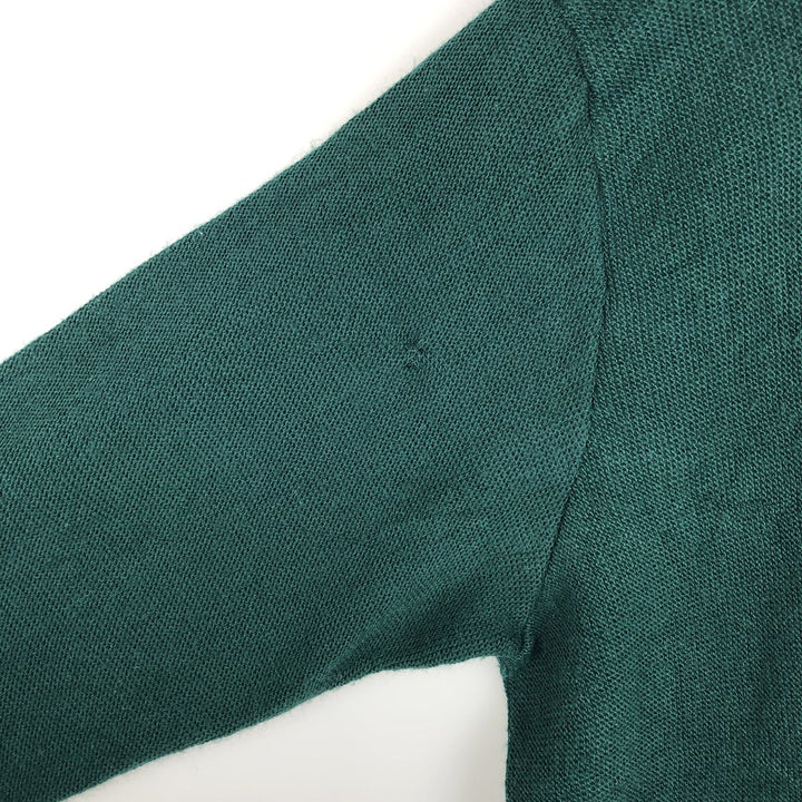 90'S Arrow Tournament Acrylic Knit Cardigan, Made in USA, Men's Size XL, Vintage acrylic green type Vintage Second Hand