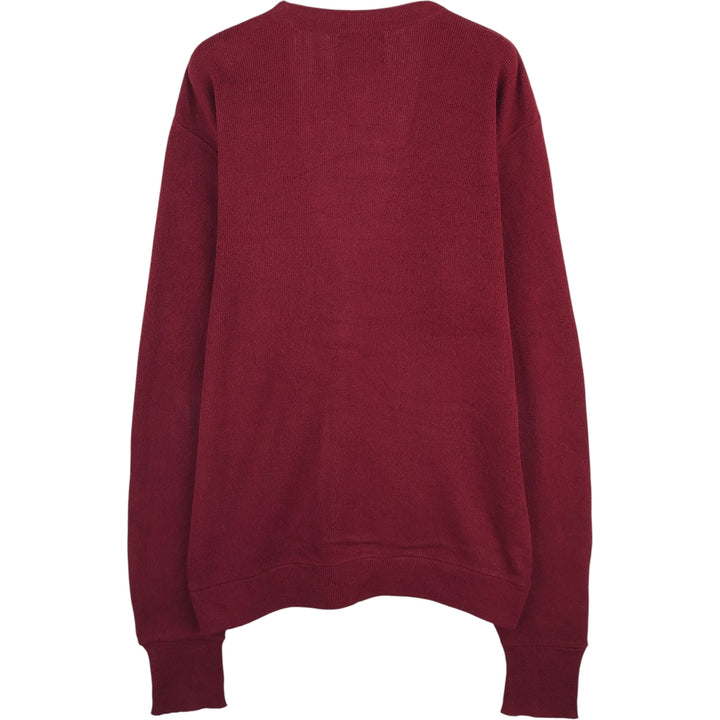 Vintage 90'S Jantzen acrylic knit cardigan, made in the USA, size M, men's acrylic burgundy type Vintage Second Hand