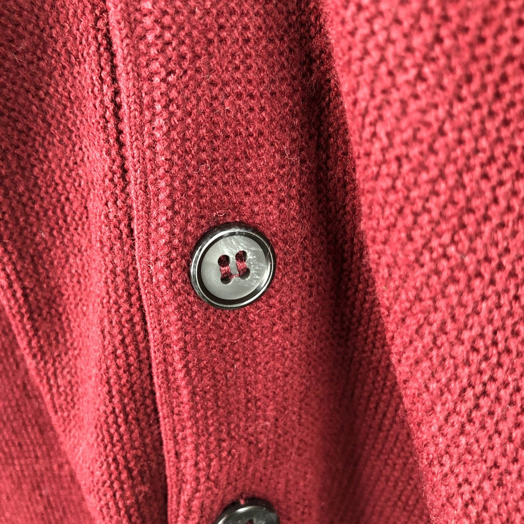 Vintage 90'S Jantzen acrylic knit cardigan, made in the USA, size M, men's acrylic burgundy type Vintage Second Hand