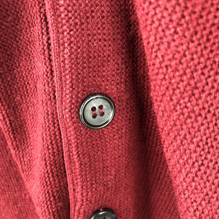 Vintage 90'S Jantzen acrylic knit cardigan, made in the USA, size M, men's acrylic burgundy type Vintage Second Hand