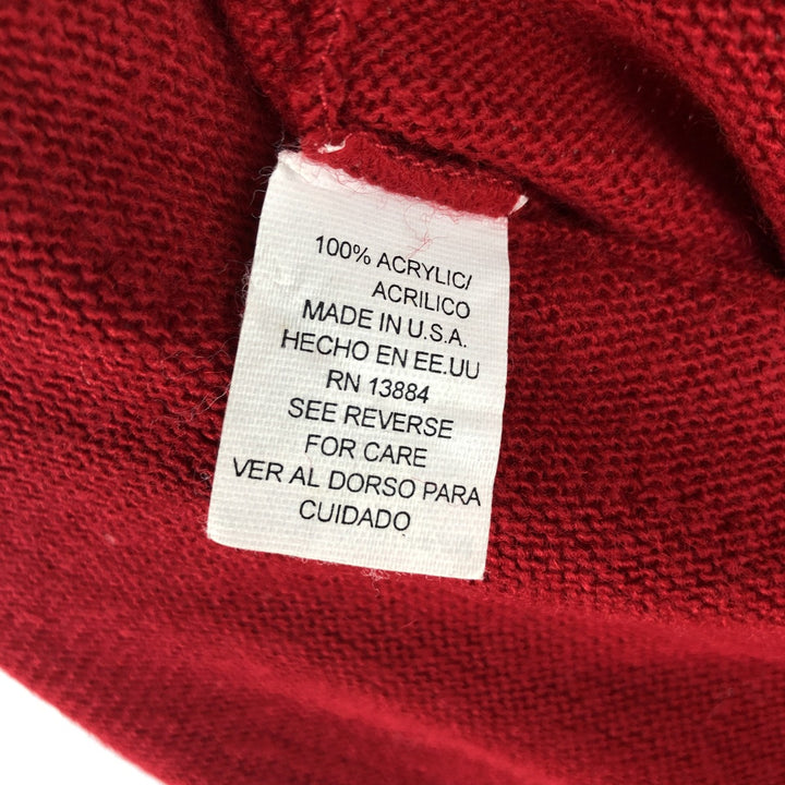 90'S Jantzen acrylic knit cardigan, made in the USA, men's size L, vintage acrylic red type Vintage Second Hand