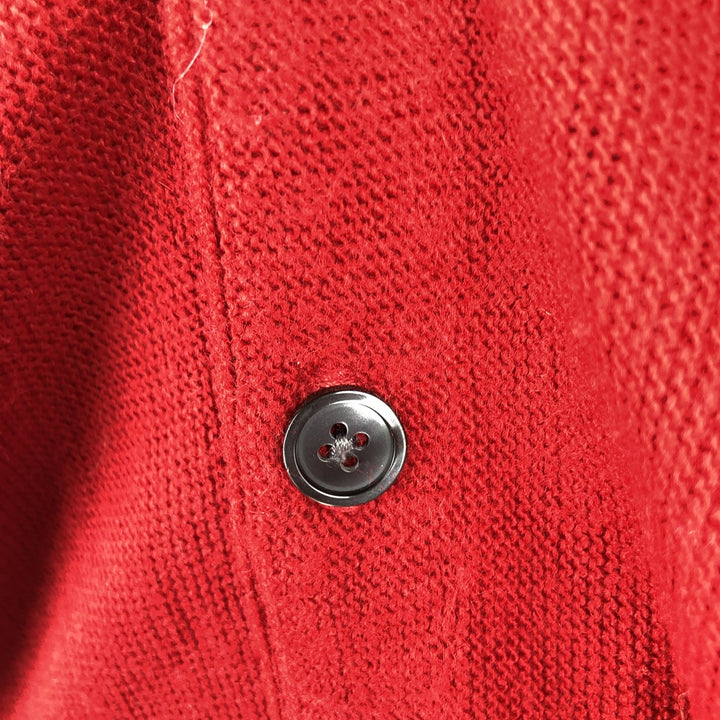 90'S Jantzen acrylic knit cardigan, made in the USA, men's size L, vintage acrylic red type Vintage Second Hand