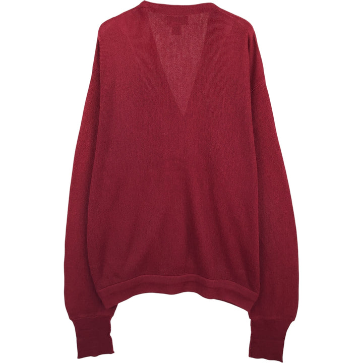 Wilson Staff Acrylic Knit Cardigan, Made in USA, Men's XL acrylic burgundy type Vintage Second Hand