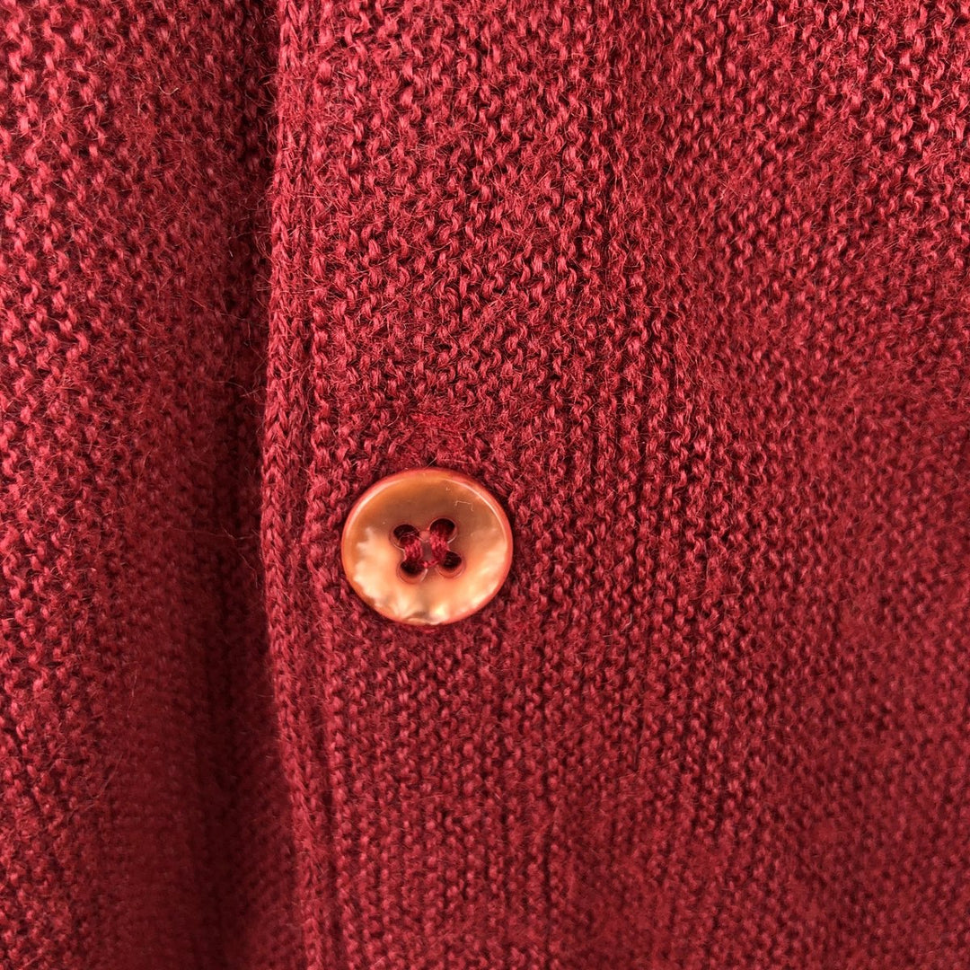 Wilson Staff Acrylic Knit Cardigan, Made in USA, Men's XL acrylic burgundy type Vintage Second Hand