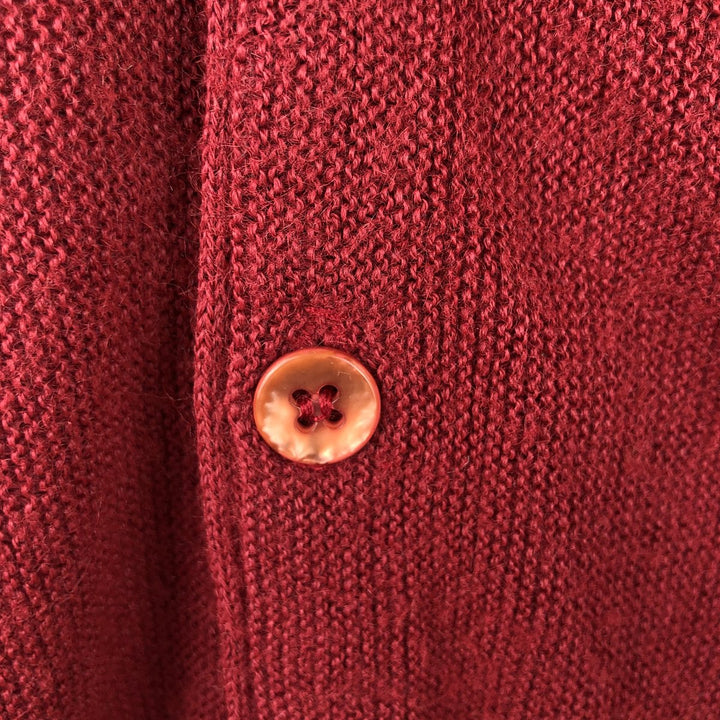 Wilson Staff Acrylic Knit Cardigan, Made in USA, Men's XL acrylic burgundy type Vintage Second Hand