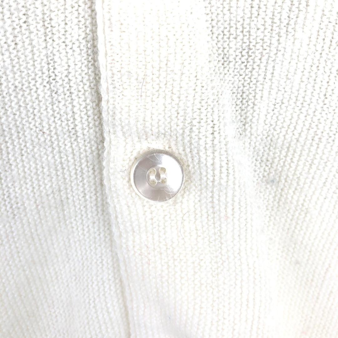 SPORTSWEAR Acrylic Knit Cardigan, Men's Size M Oron Acrylic pale white type Vintage Second Hand