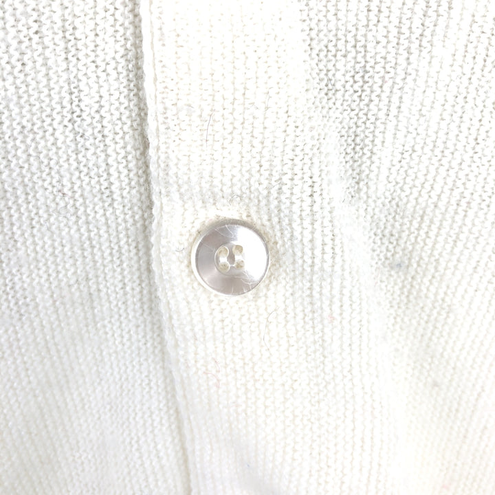 SPORTSWEAR Acrylic Knit Cardigan, Men's Size M Oron Acrylic pale white type Vintage Second Hand