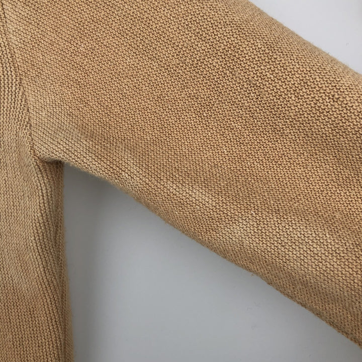 Vintage 1970'S Coral Double Play Acrylic Knit Cardigan, Made in USA, Men's Size Medium acrylic beige type brown Vintage Second Hand