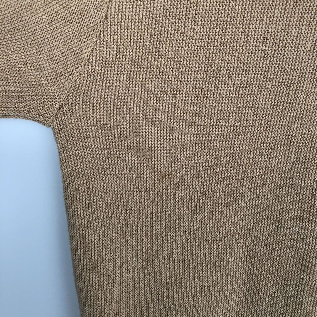 Vintage 1970'S Coral Double Play Acrylic Knit Cardigan, Made in USA, Men's Size Medium acrylic beige type brown Vintage Second Hand