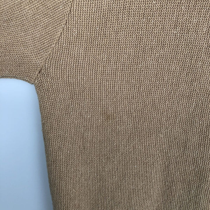 Vintage 1970'S Coral Double Play Acrylic Knit Cardigan, Made in USA, Men's Size Medium acrylic beige type brown Vintage Second Hand