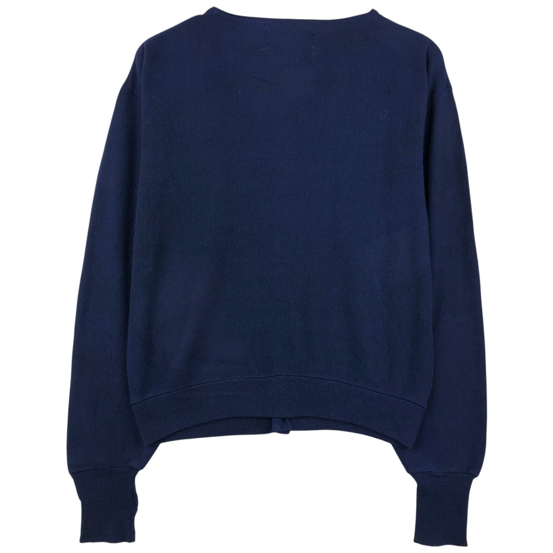 KNIGHTS BRIDGE FOR MEN Acrylic Knit Cardigan, Made in USA, Men's Size M acrylic navy blue type Vintage Second Hand