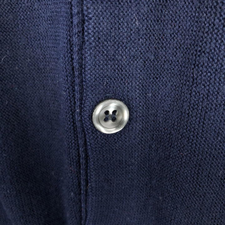 KNIGHTS BRIDGE FOR MEN Acrylic Knit Cardigan, Made in USA, Men's Size M acrylic navy blue type Vintage Second Hand