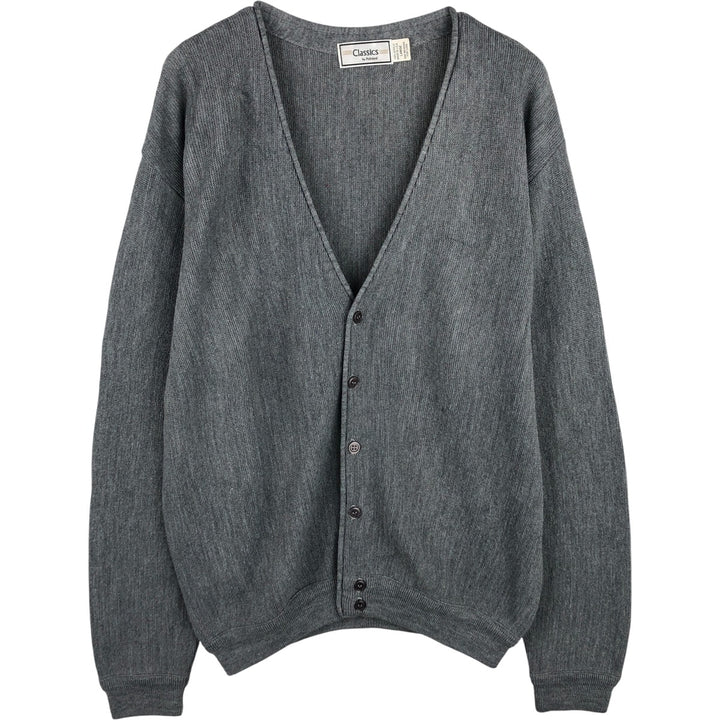 Classics Acrylic Knit Cardigan, Made in USA, Men's Size L acrylic gray type Vintage Second Hand
