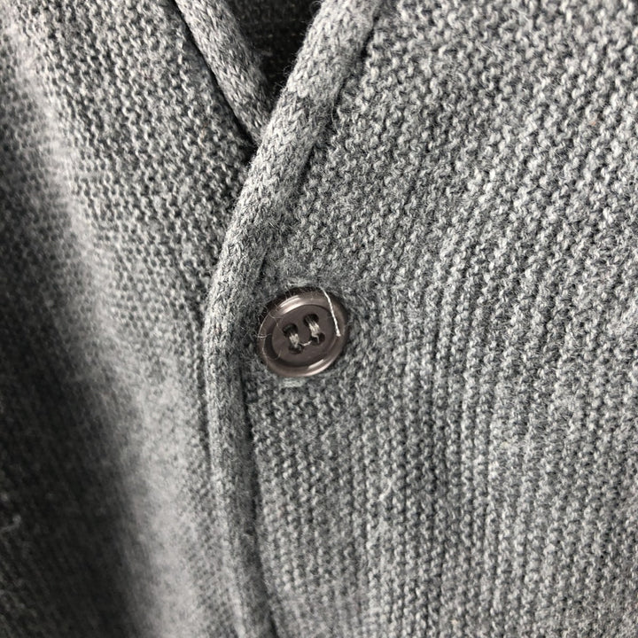 Classics Acrylic Knit Cardigan, Made in USA, Men's Size L acrylic gray type Vintage Second Hand