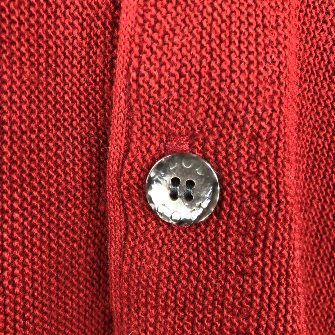Vintage 90'S IZOD acrylic knit cardigan, made in the USA, size L, men's acrylic red type Vintage Second Hand