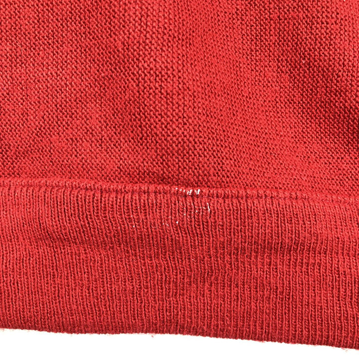 Vintage 90'S IZOD acrylic knit cardigan, made in the USA, size L, men's acrylic red type Vintage Second Hand