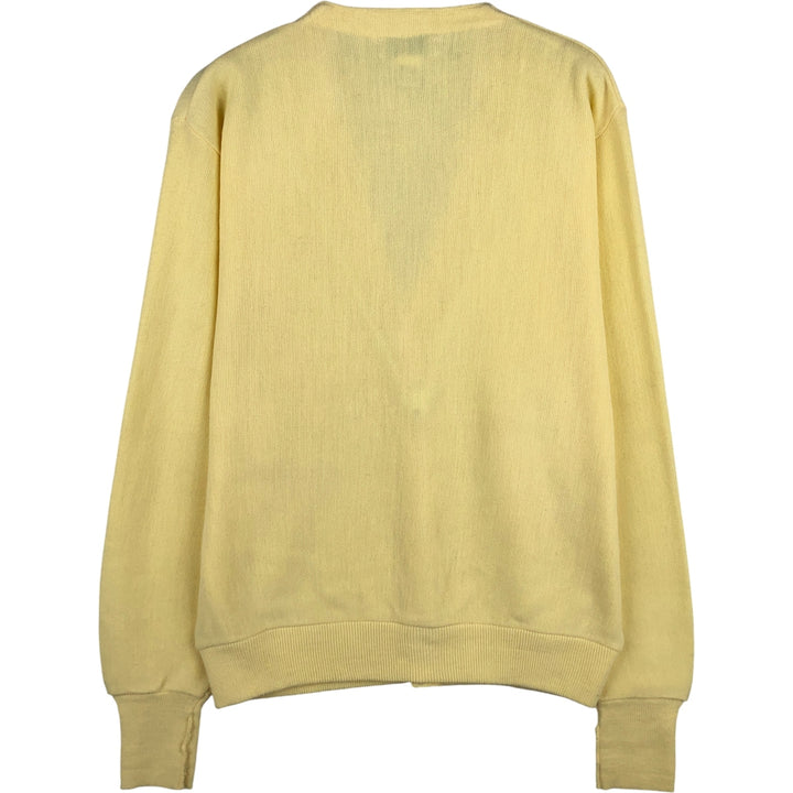 Lacoste IZOD Acrylic Knit Cardigan, Made in USA, Men's Size M acrylic yellow type Vintage Second Hand