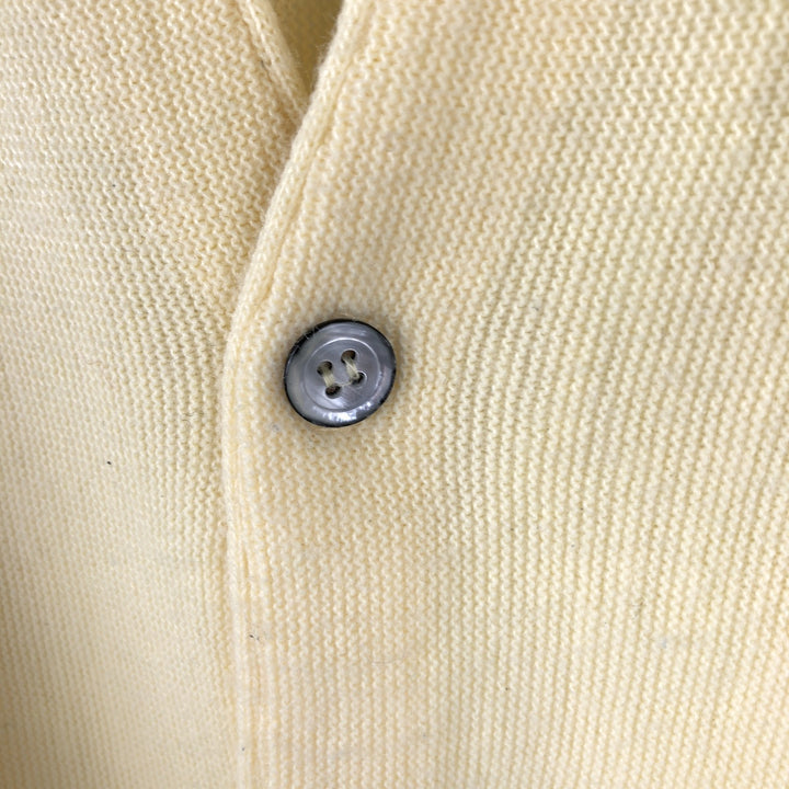 Lacoste IZOD Acrylic Knit Cardigan, Made in USA, Men's Size M acrylic yellow type Vintage Second Hand