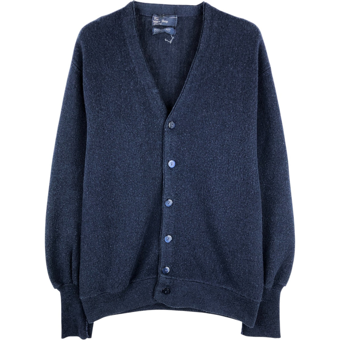 Vintage 1980'S JCPenney The Men's Shop acrylic knit cardigan, size M. acrylic navy blue type Vintage Second Hand