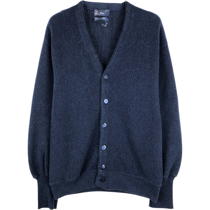 Vintage 1980'S JCPenney The Men's Shop acrylic knit cardigan, size M. acrylic navy blue type Vintage Second Hand