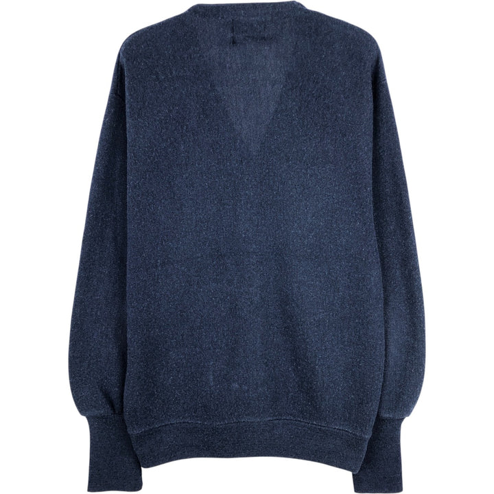 Vintage 1980'S JCPenney The Men's Shop acrylic knit cardigan, size M. acrylic navy blue type Vintage Second Hand