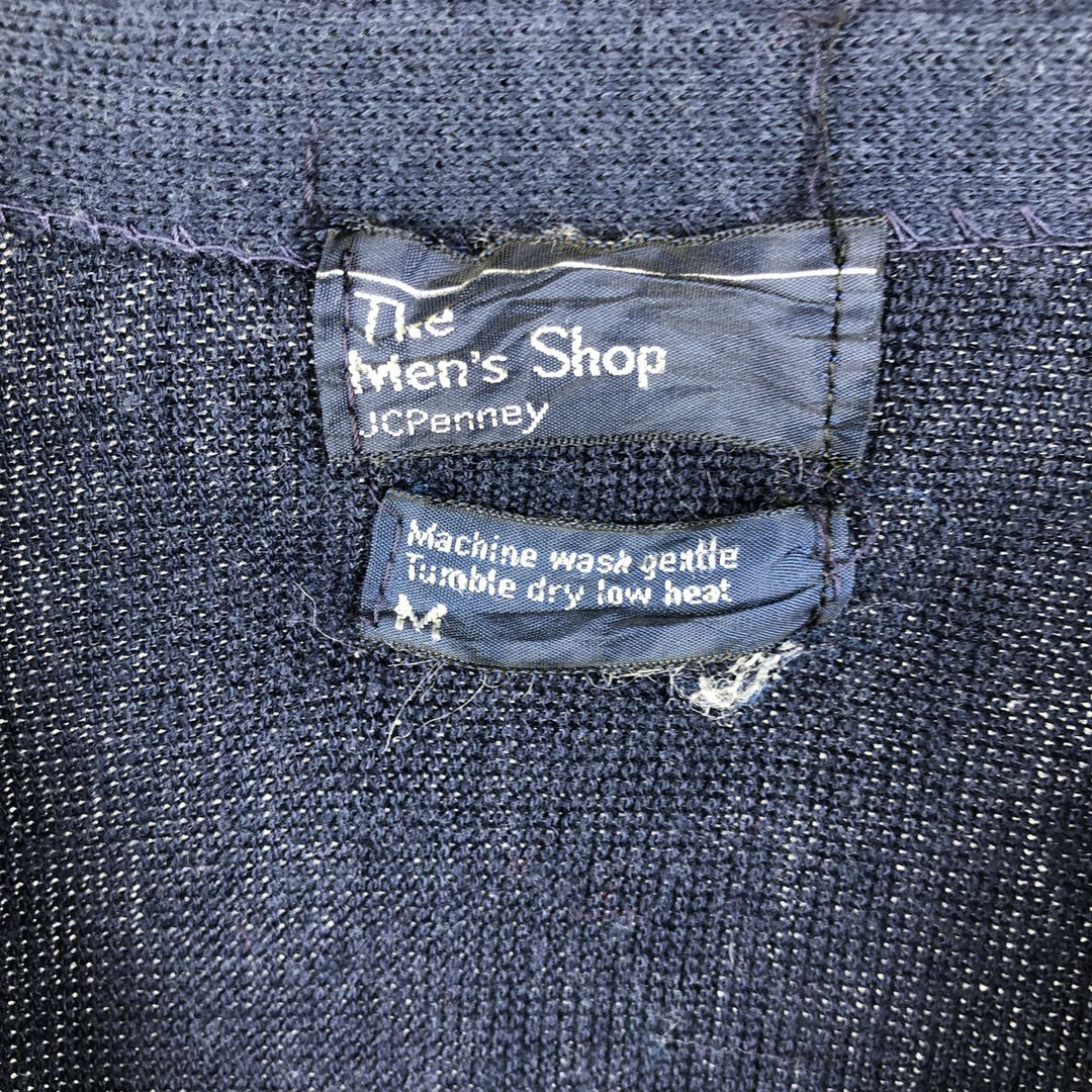 Vintage 1980'S JCPenney The Men's Shop acrylic knit cardigan, size M. acrylic navy blue type Vintage Second Hand
