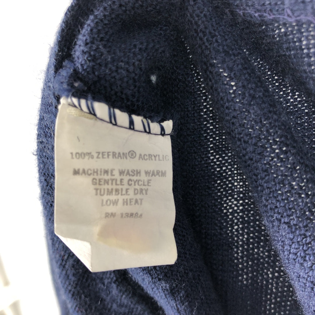 Vintage 1980'S JCPenney The Men's Shop acrylic knit cardigan, size M. acrylic navy blue type Vintage Second Hand