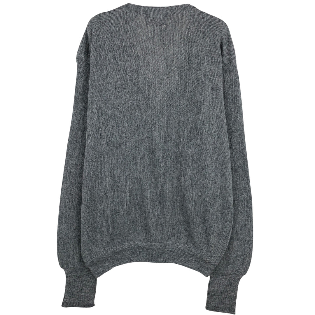 Vintage 1970'S Lord Jeff Jefflinks acrylic knit cardigan, made in the USA, size L, men's Oron Acrylic gray type Vintage Second Hand