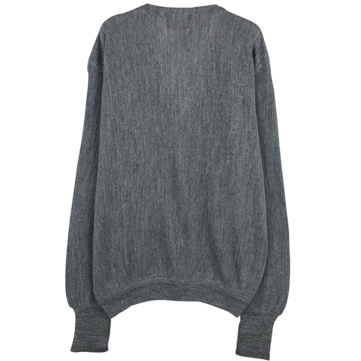 Vintage 1970'S Lord Jeff Jefflinks acrylic knit cardigan, made in the USA, size L, men's Oron Acrylic gray type Vintage Second Hand