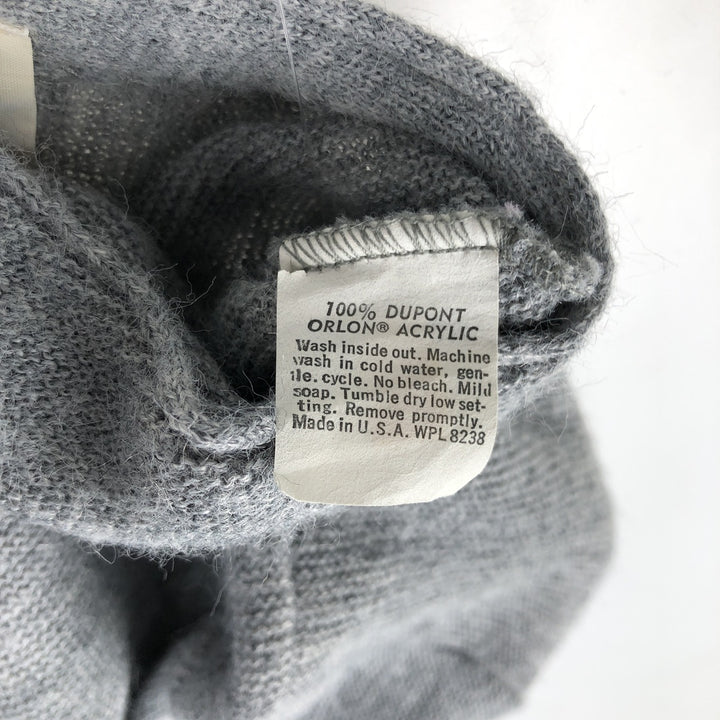 Vintage 1970'S Lord Jeff Jefflinks acrylic knit cardigan, made in the USA, size L, men's Oron Acrylic gray type Vintage Second Hand