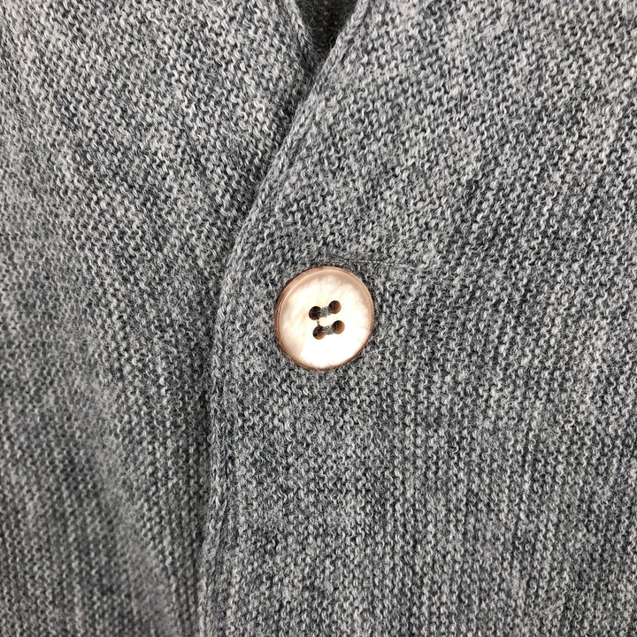 Vintage 1970'S Lord Jeff Jefflinks acrylic knit cardigan, made in the USA, size L, men's Oron Acrylic gray type Vintage Second Hand