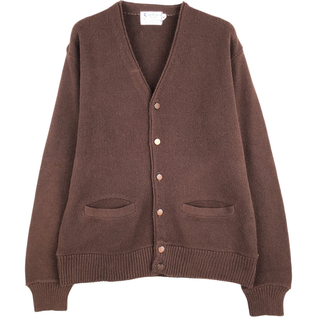 Vintage acrylic knit cardigan, men's size M Oron Acrylic brown type Vintage Second Hand