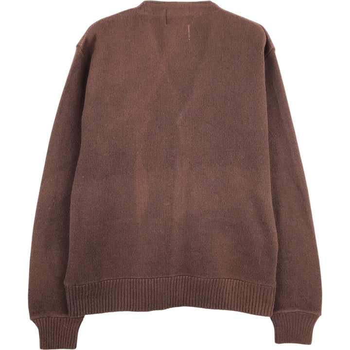 Vintage acrylic knit cardigan, men's size M Oron Acrylic brown type Vintage Second Hand