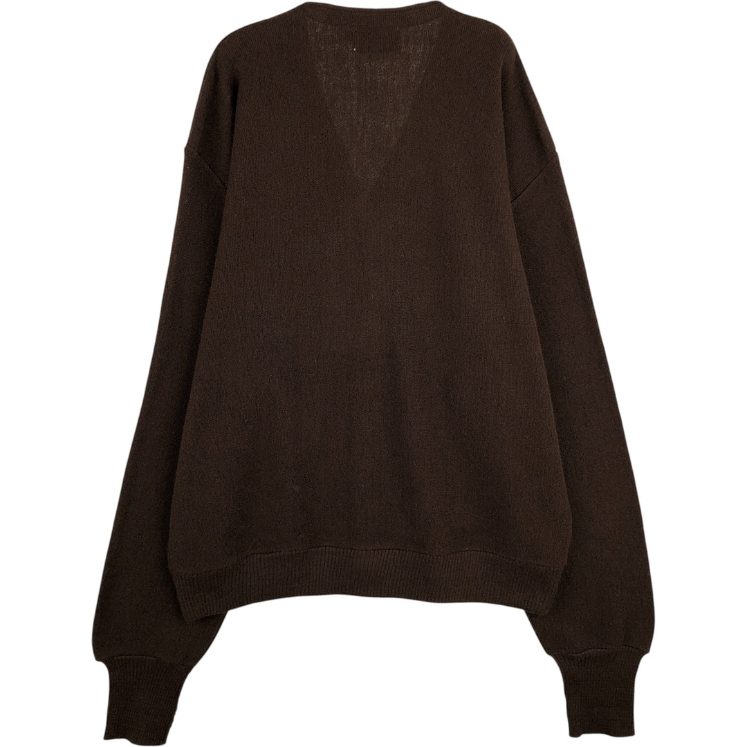 Vintage Robert Bruce acrylic knit cardigan, made in the USA, men's size XL Oron Acrylic brown type Vintage Second Hand