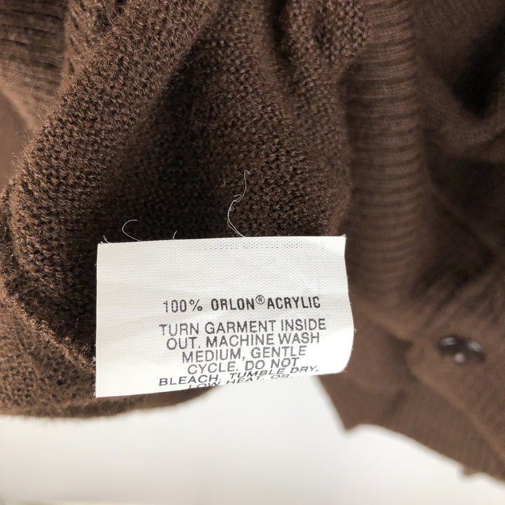 Vintage Robert Bruce acrylic knit cardigan, made in the USA, men's size XL Oron Acrylic brown type Vintage Second Hand