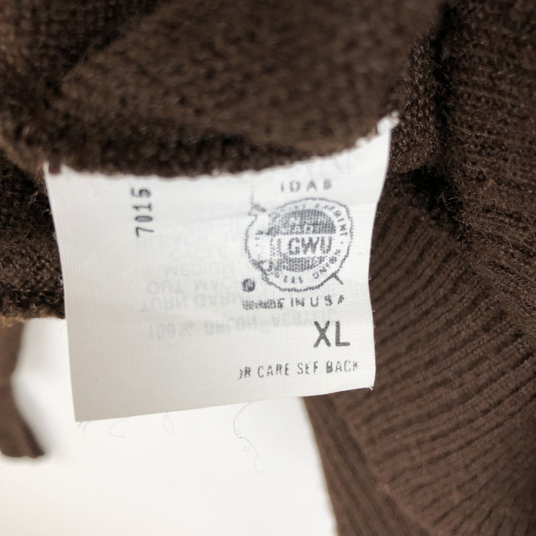 Vintage Robert Bruce acrylic knit cardigan, made in the USA, men's size XL Oron Acrylic brown type Vintage Second Hand